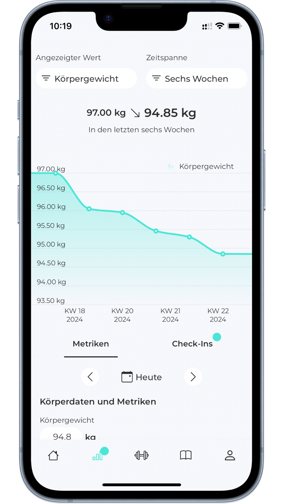 Check-In App Screen 1