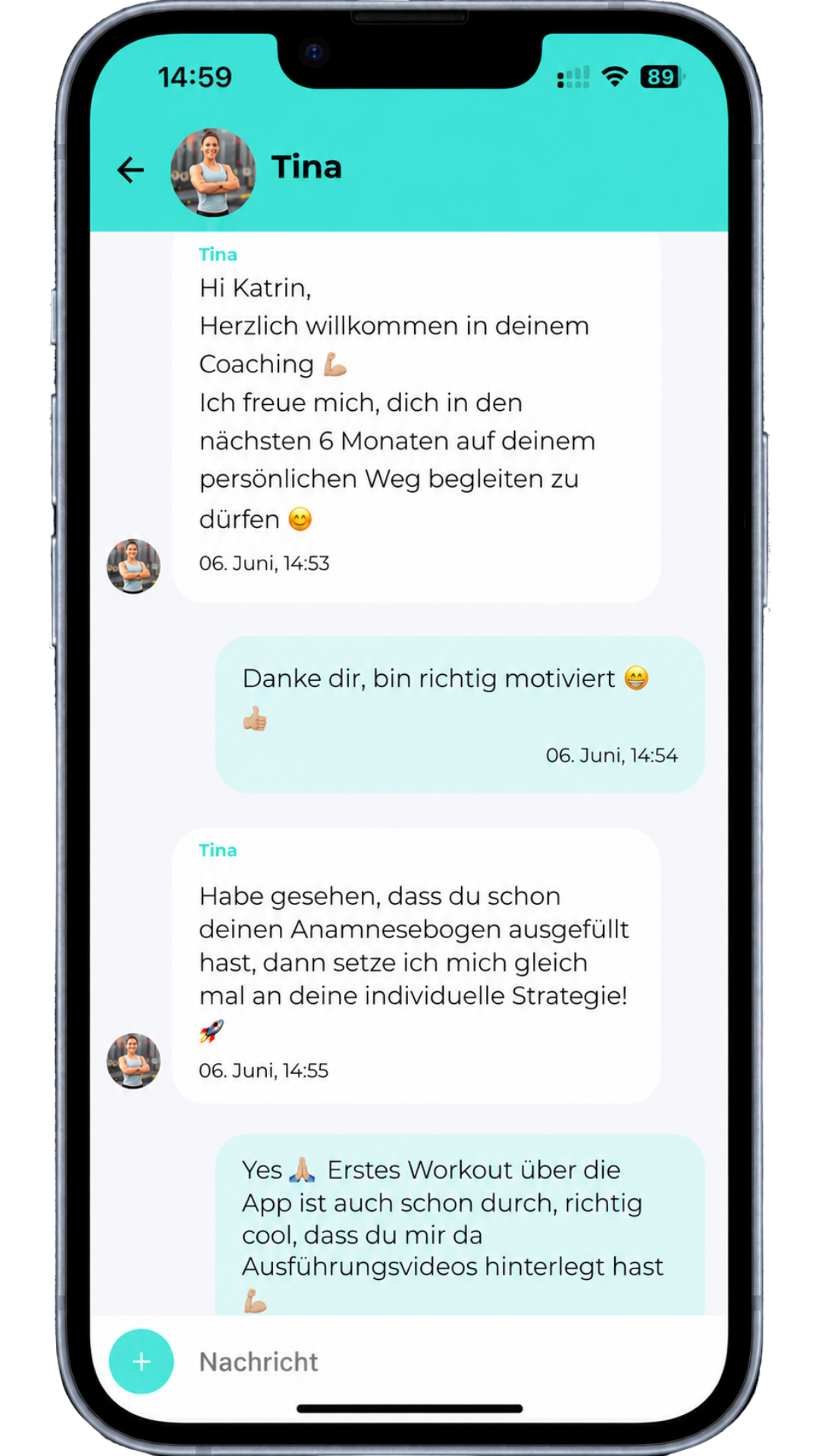 Kommunikation App Screen 1